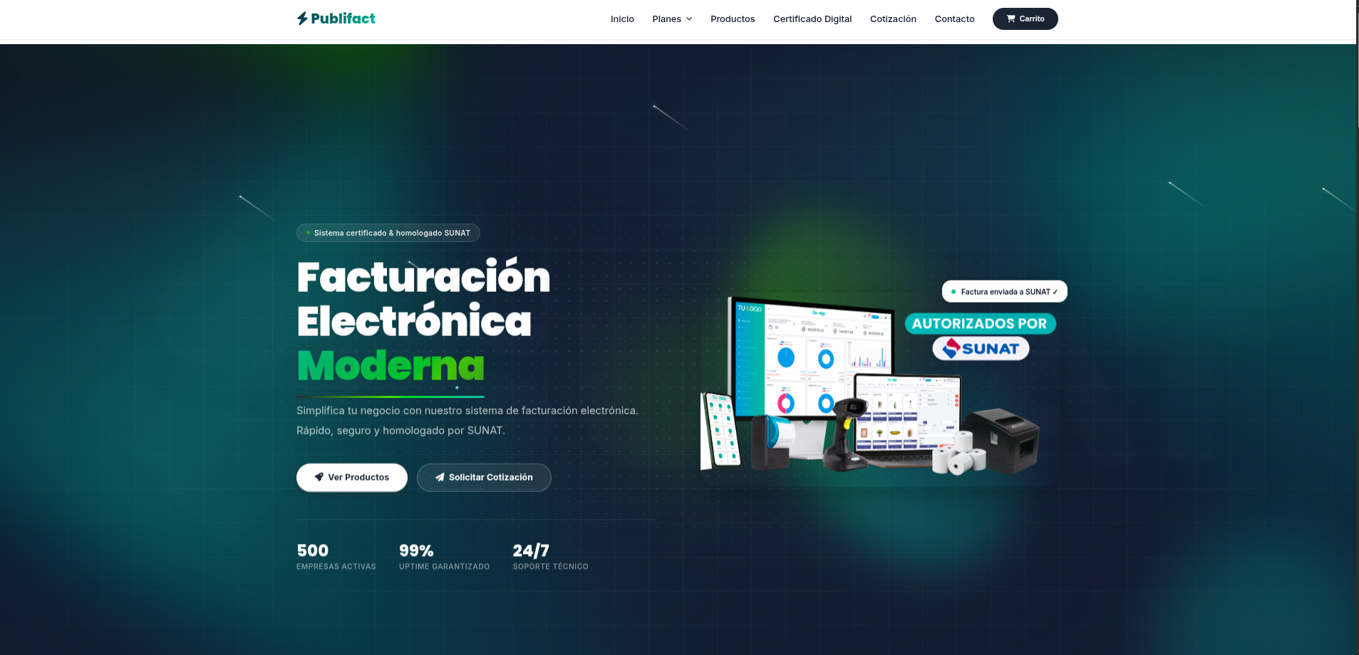 Publifact CMS - Sistema de Gestión y Facturación Electrónica